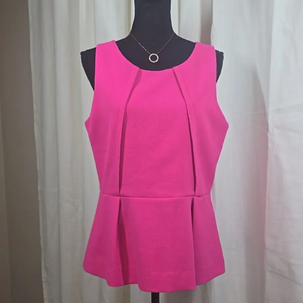 Michael Kors Hot Pink Peplum Blouse